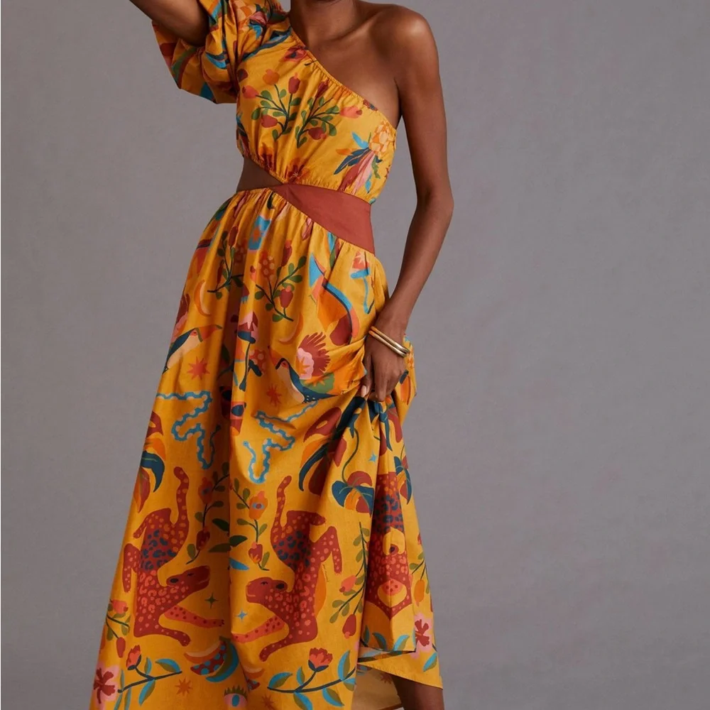 FARM Rio One-Shoulder Maxi Dress - Picture 1 of 5